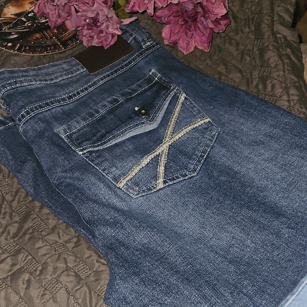 TK Axel Mens Slim Bootcut Classic Blue Jeans 40x29